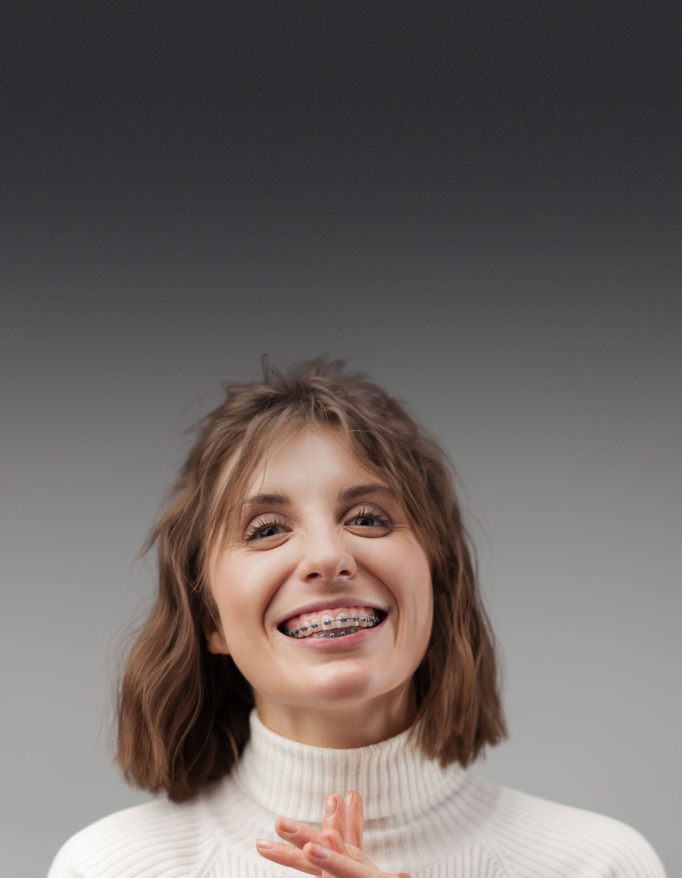 Orthodontic patient wearing braces